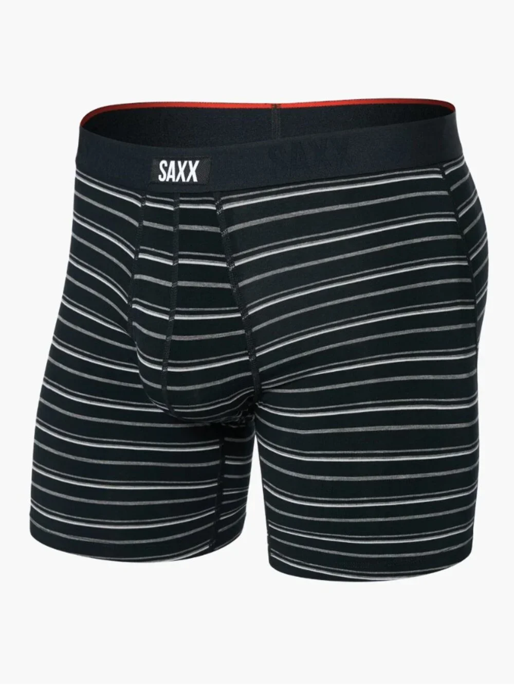SAXX Vibe Super Soft Boxer Briefs Mens Small Black Coast Stripe